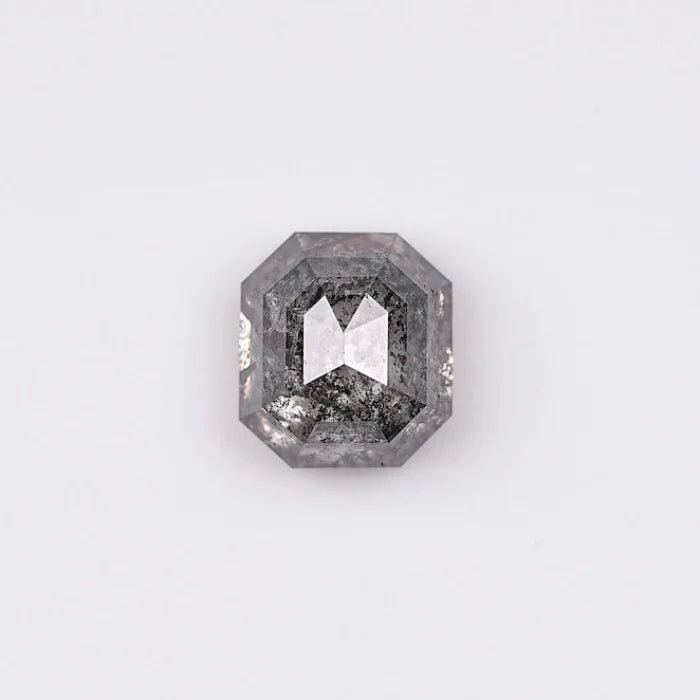 1.71 CT, Emerald Shape Natural Salt & Pepper Diamond Loose