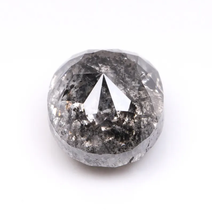 1.74 CT Oval Cut Natural Loose Salt and Pepper Diamond