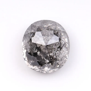 1.74 CT Oval Cut Natural Loose Salt and Pepper Diamond