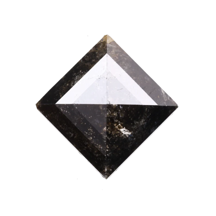 1.74 CT Kite Cut Salt And Pepper Natural Diamond - Minimal Carbon