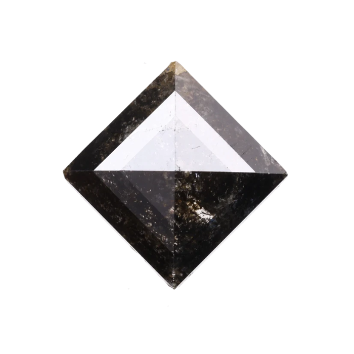 1.74 CT Kite Cut Salt And Pepper Natural Diamond - Minimal Carbon