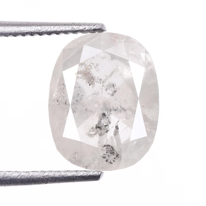 1.75 CT Oval Cut Salt and Pepper Earth Mined Diamond