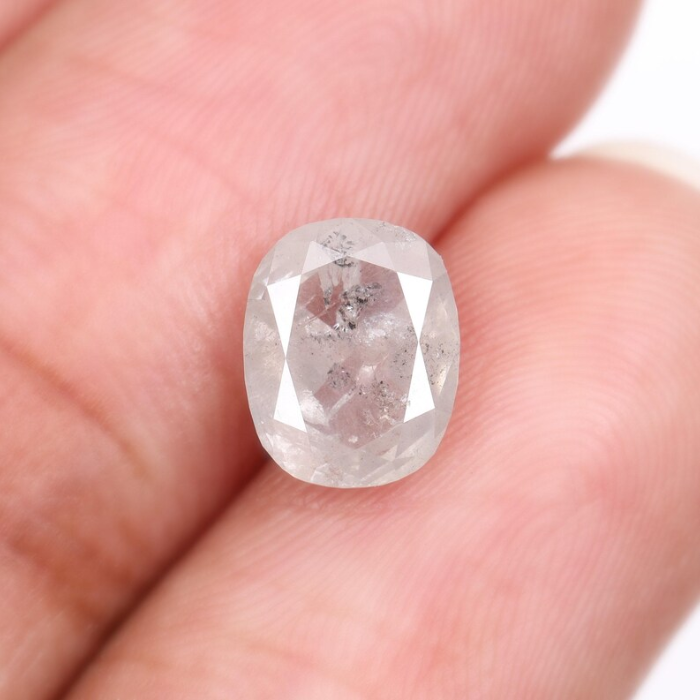 1.75 CT Oval Cut Salt and Pepper Earth Mined Diamond