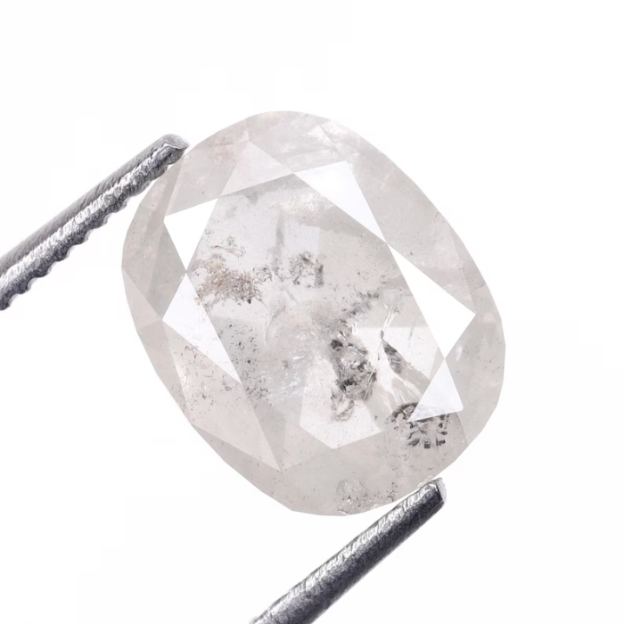 1.75 CT Oval Cut Salt and Pepper Earth Mined Diamond