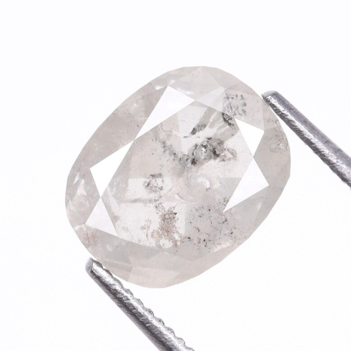 1.75 CT Oval Cut Salt and Pepper Earth Mined Diamond