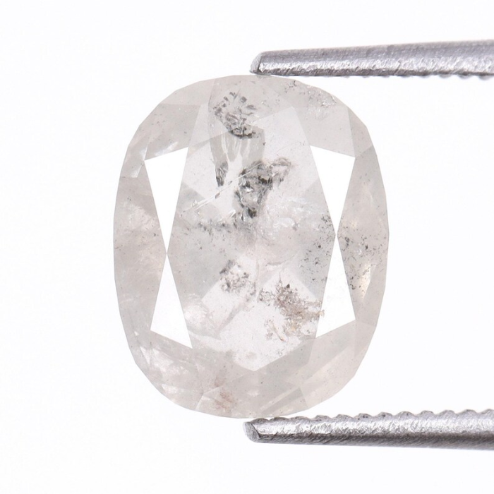 1.75 CT Oval Cut Salt and Pepper Earth Mined Diamond