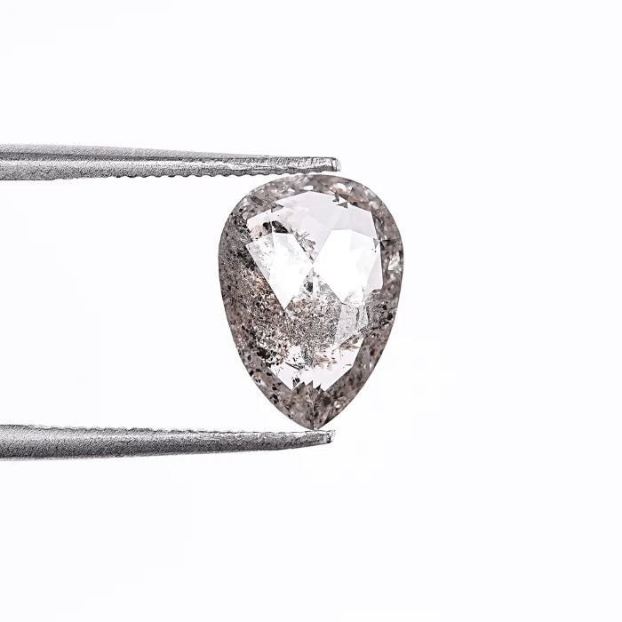 1.75 CT Pear Shape Natural Salt & Pepper Loose Diamond