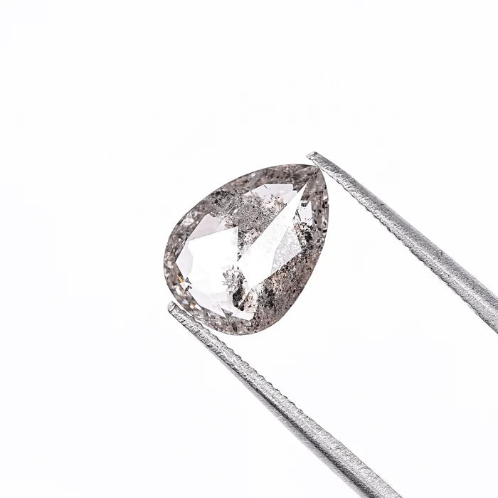 1.75 CT Pear Shape Natural Salt & Pepper Loose Diamond