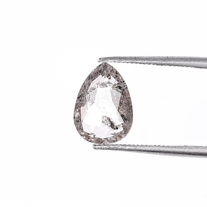 1.75 CT Pear Shape Natural Salt & Pepper Loose Diamond