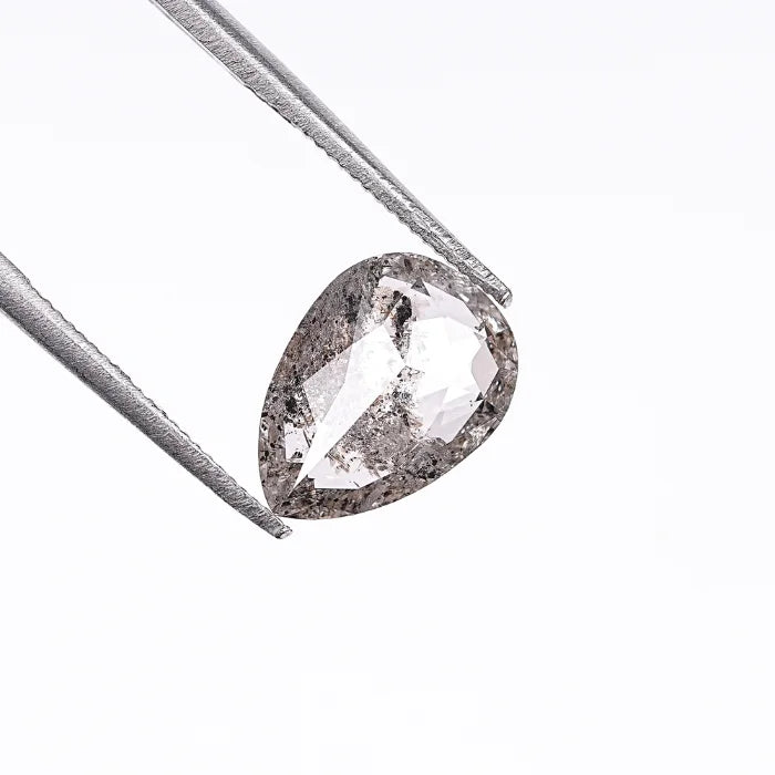 1.75 CT Pear Shape Natural Salt & Pepper Loose Diamond