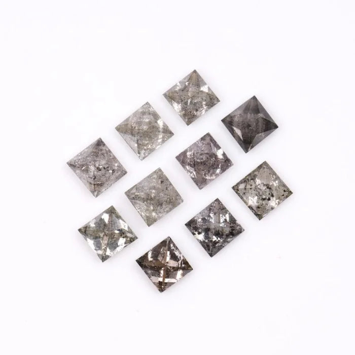 1.75 MM Princess Cut Salt And Pepper Melee Diamond