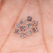 1.75 MM Princess Cut Salt And Pepper Melee Diamond
