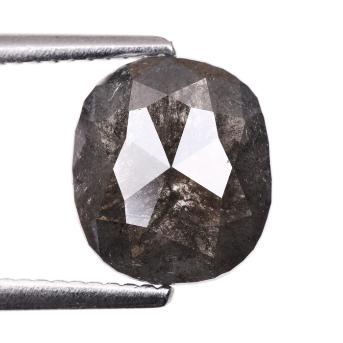1.86 CT Salt And Pepper Oval Cut Diamond