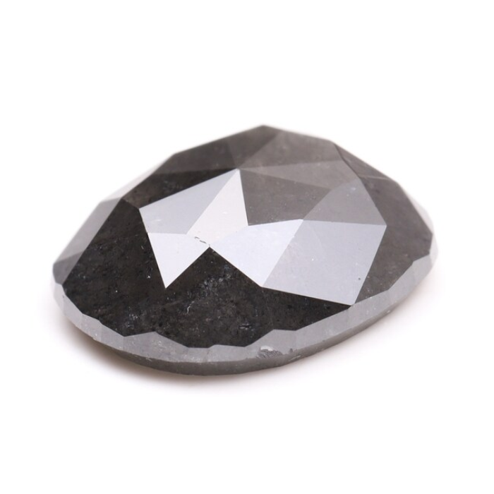 1.86 CT Salt And Pepper Oval Cut Diamond