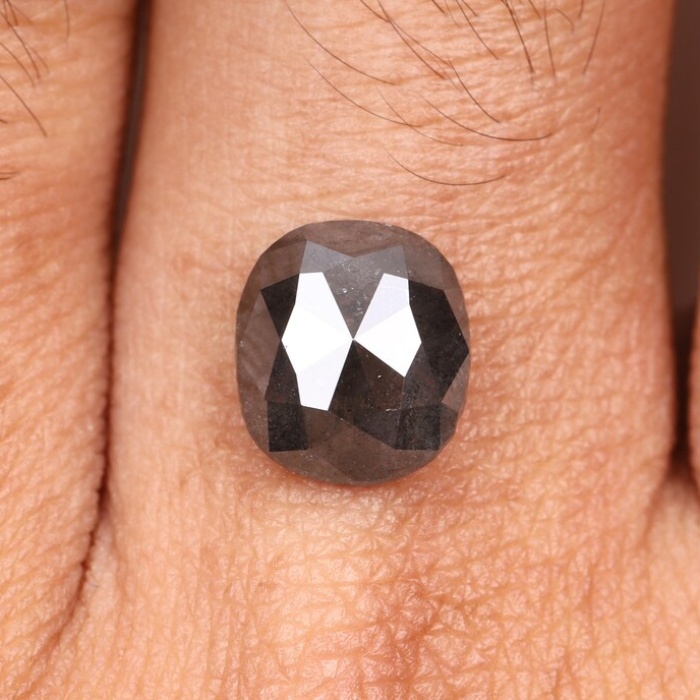 1.86 CT Salt And Pepper Oval Cut Diamond