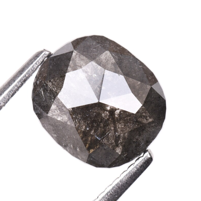 1.86 CT Salt And Pepper Oval Cut Diamond