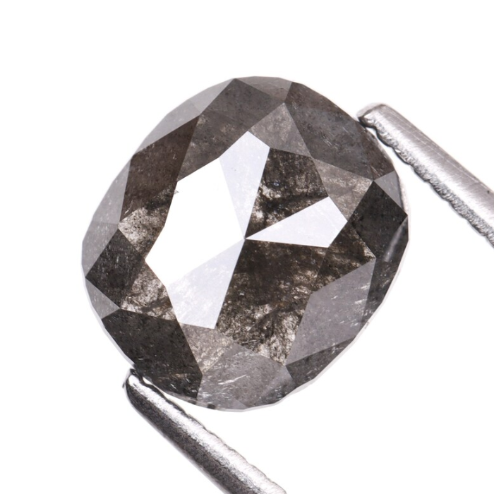 1.86 CT Salt And Pepper Oval Cut Diamond