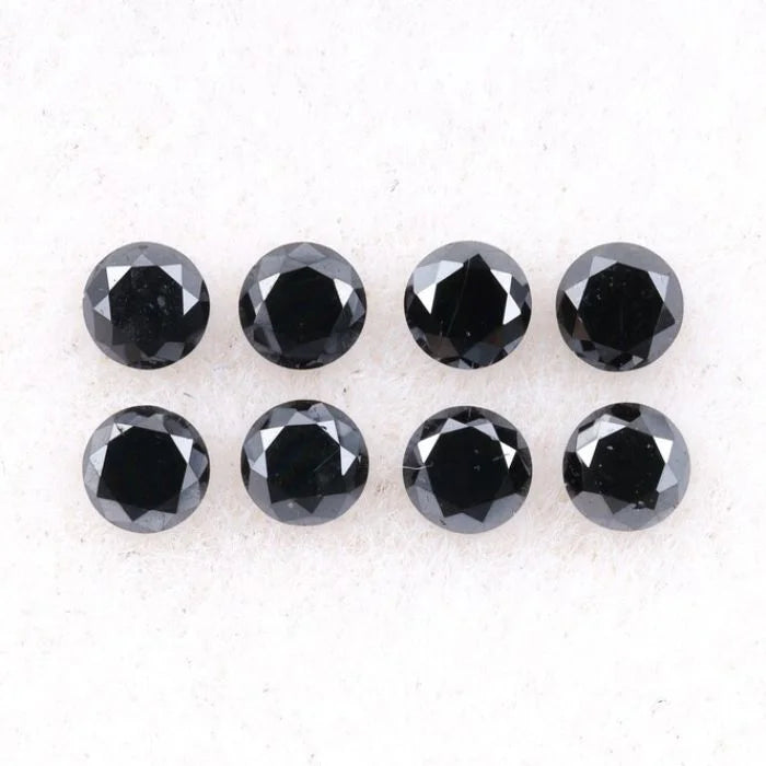 1.90 MM Round Brilliant Cut Black Natural Loose Diamond