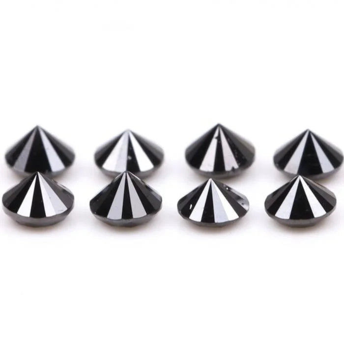1.90 MM Round Brilliant Cut Black Natural Loose Diamond