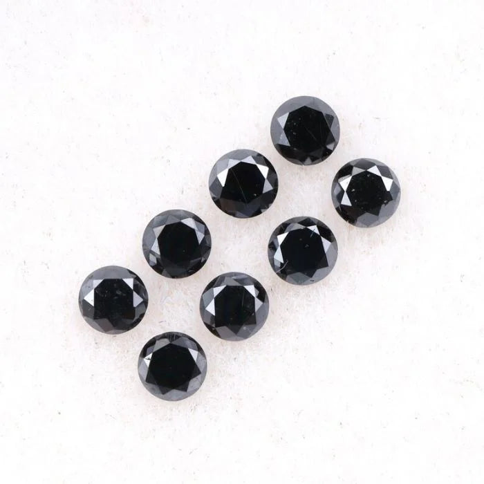 1.90 MM Round Brilliant Cut Black Natural Loose Diamond