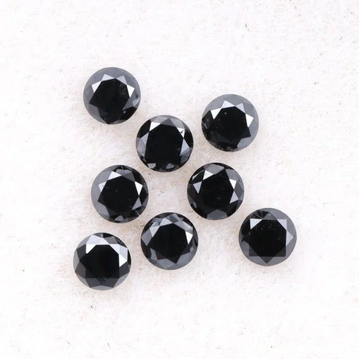 1.90 MM Round Brilliant Cut Black Natural Loose Diamond