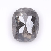 1.98 CT Oval Cut Salt and Pepper Earth Mined Diamond - Minimal Carbon