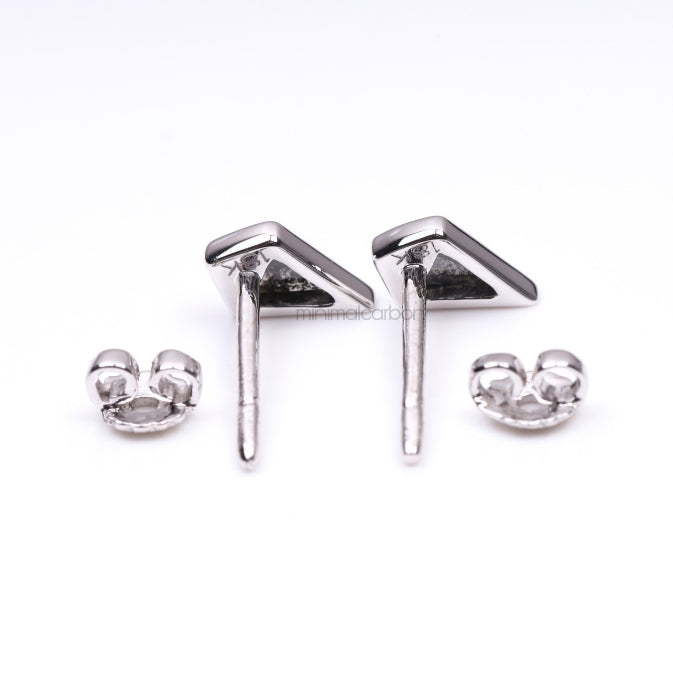 Kite Stud Earring Pair - Minimal Carbon