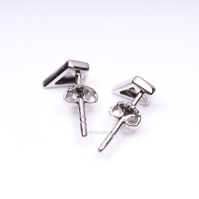 Kite Stud Earring Pair - Minimal Carbon