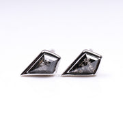 Kite Stud Earring Pair - Minimal Carbon
