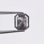 1.71 Carat Emerald Brilliant Cut Salt & Pepper Natural Loose Diamond