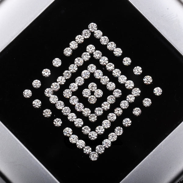1.8 MM Natural White Round Brilliant Cut Diamond Natural Loose Diamond For Earring