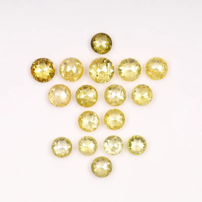 Round Rose Cut Yellow Natural Loose Diamond - Minimal Carbon