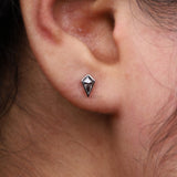 Kite Stud Earring Pair - Minimal Carbon