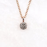 Solitaire Necklace Pendant - Minimal Carbon