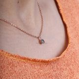Solitaire Necklace Pendant - Minimal Carbon