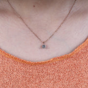 Solitaire Necklace Pendant - Minimal Carbon
