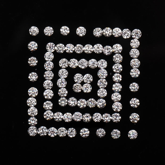 1.8 MM Natural White Round Brilliant Cut Diamond Natural Loose Diamond For Earring
