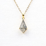 Rutilated Quartz Kite Gold Pendant