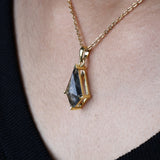 Rutilated Quartz Kite Gold Pendant