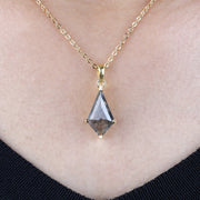 Kite Cut Natural Diamond Gold Necklace For Women