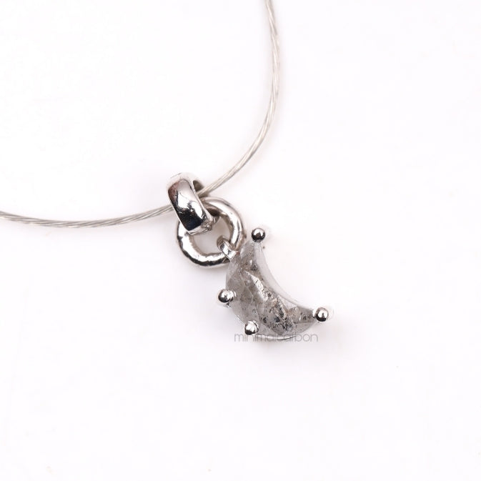 Crescent Moon Pendant - Minimal Carbon