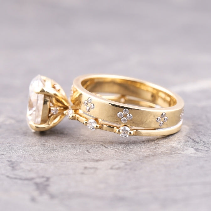 Oval Cut Lab Diamond Anniversary Ring