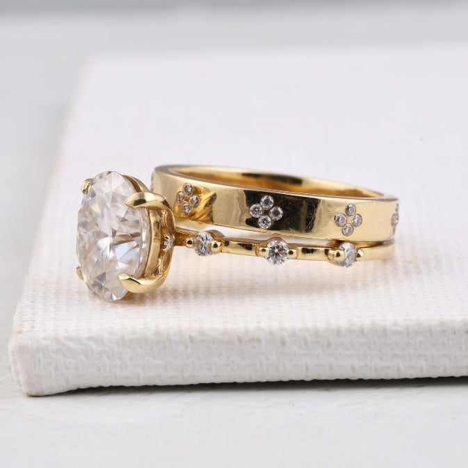 Oval Cut Lab Diamond Anniversary Ring