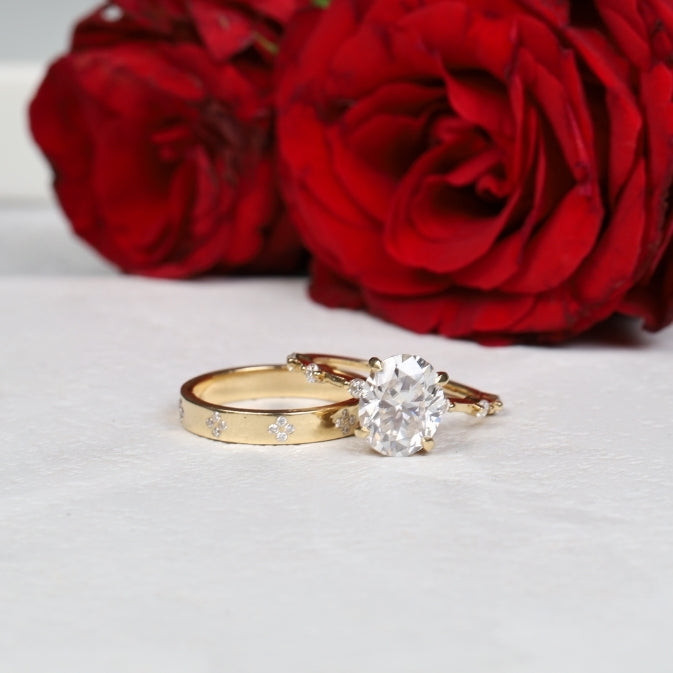 Oval Cut Lab Diamond Anniversary Ring