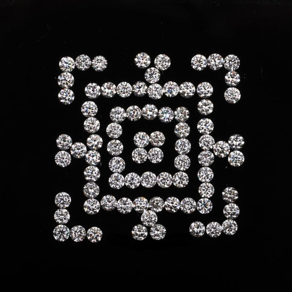 1.6 MM Natural White Round Brilliant Cut Diamond Natural Loose Diamond For Earring