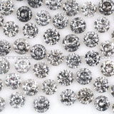Salt and Pepper Brilliant Cut Melee Diamond - Minimal Carbon