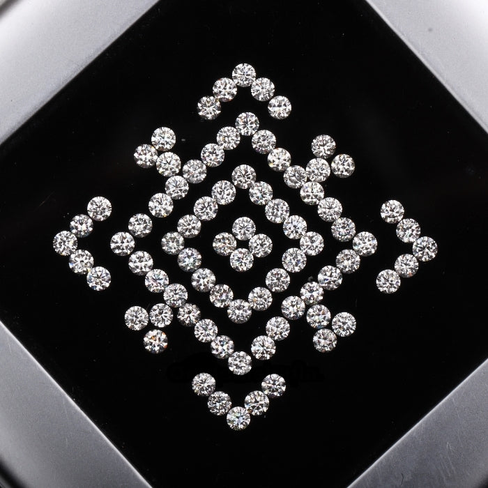 1.6 MM Natural White Round Brilliant Cut Diamond Natural Loose Diamond For Earring