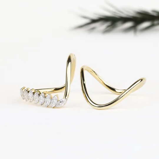 Marquise Cut Diamond Band
