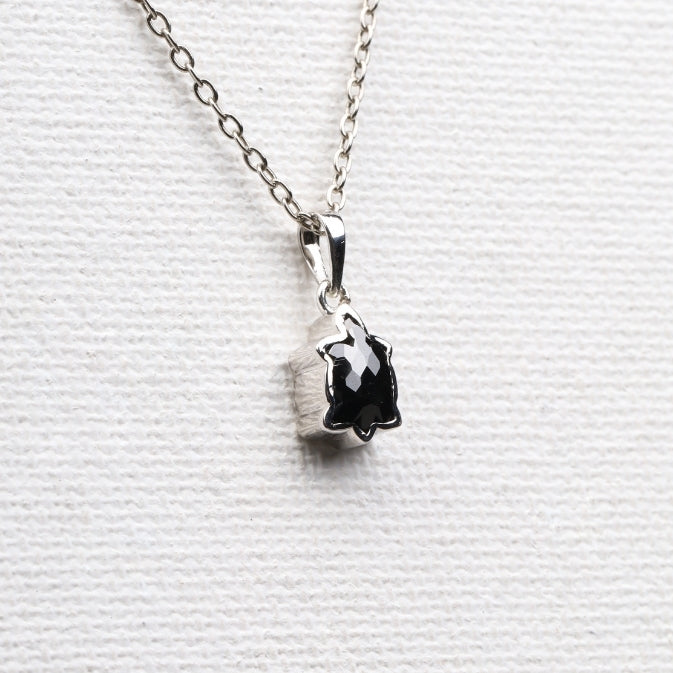 Sterling Silver Black Turtle Pendant