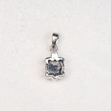 Sterling Silver Black Turtle Pendant